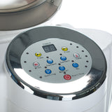 White Ozone sauna on stand BB-007R2 by Beauty System, with a sleek design and visible control panel for skincare treatments.