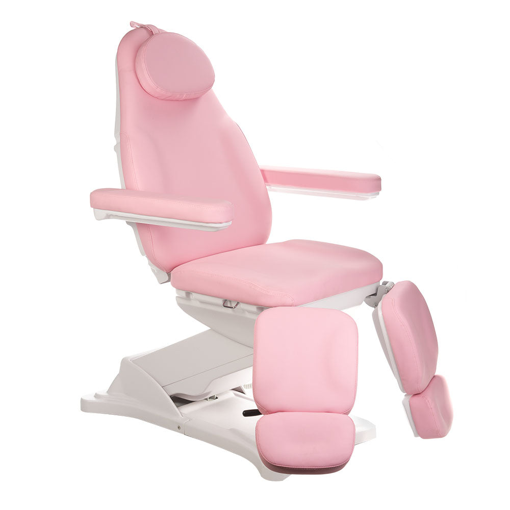 Pink electric beauty chair by Beauty System, MODENA Pedicure BD-8294, featuring a comfortable, adjustable salon chair for pedicure treatments.