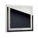 LED-lit Mirror NEW YORK 80x65cm by Beauty System, showcasing a modern mirror with built-in LED lighting and sleek design.