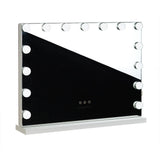 LED-lit Hollywood mirror by Beauty System, 58x43cm with bright LED lights, modern mirror for vanity and dressing areas.