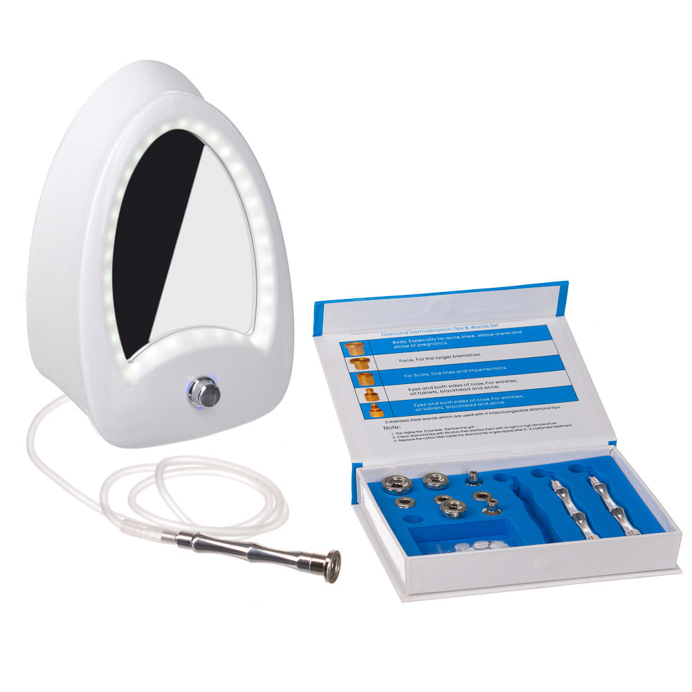 Mini Diamond Dermabrasion device from Beauty System with a sleek handheld design and diamond tip for skin exfoliation.