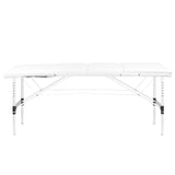3-section aluminum comfort massage table, white - BVShop