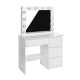 EVA White Vanity Table with LED Illuminated Mirror - BVShop