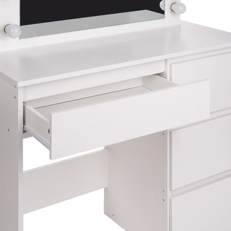 White EVA Dressing Table with LED Illuminated Mirror - BVShop