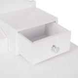 White MONICA vanity table with LED mirror + stool - BVShop