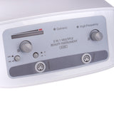 Beauty System 2-in-1 Galvanic and Darsonval device in grey with controls and nozzles for facial skincare.