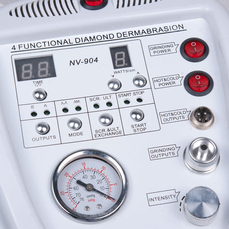 Beauty System 4-in-1 Diamond Microdermabrasion Machine BN-904 with multiple treatment heads and a sleek design for skincare procedures.