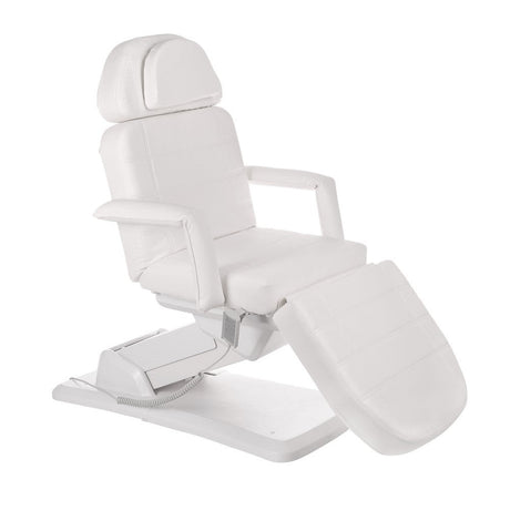 Electric cosmetic chair BR-6622 White by Beauty System, featuring a sleek white upholstery and adjustable design for beauty treatments.