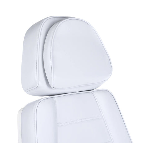 Electric cosmetic chair LUX BW-273B-4 by Beauty System, white adjustable beauty salon chair with padded seat and backrest.