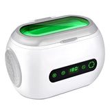 Professional ultrasonic cleaner VGT-9600 by Beauty System with stainless steel tank and digital control panel.