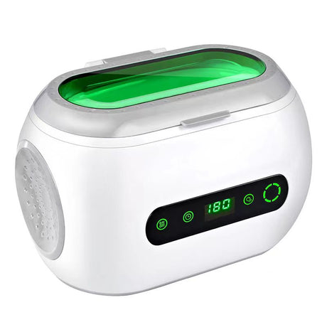 Professional ultrasonic cleaner VGT-9600 by Beauty System with stainless steel tank and digital control panel.