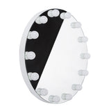 Beauty System Hollywood LED round makeup mirror with 50cm diameter, illuminated with bright, even lighting for beauty routines.