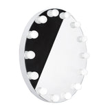Beauty System Hollywood LED round makeup mirror with 50cm diameter, illuminated, sleek design, perfect for detailed beauty application.