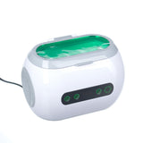 Professional ultrasonic cleaner VGT-9600 by Beauty System with stainless steel basin and control panel for deep cleaning jewelry and tools.