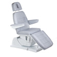 Electric cosmetic chair Bologna BG-228 gray by Beauty System, adjustable salon chair with padded upholstery for beauty treatments.