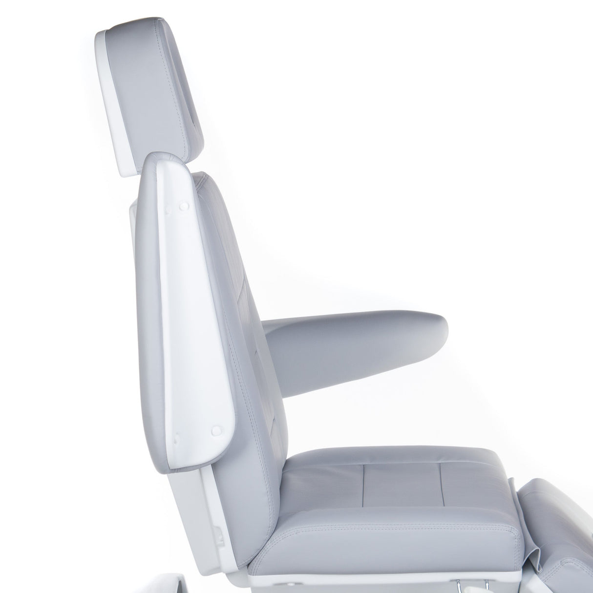 Gray electric cosmetic chair Bologna BG-228 by Beauty System with adjustable features for beauty treatments.