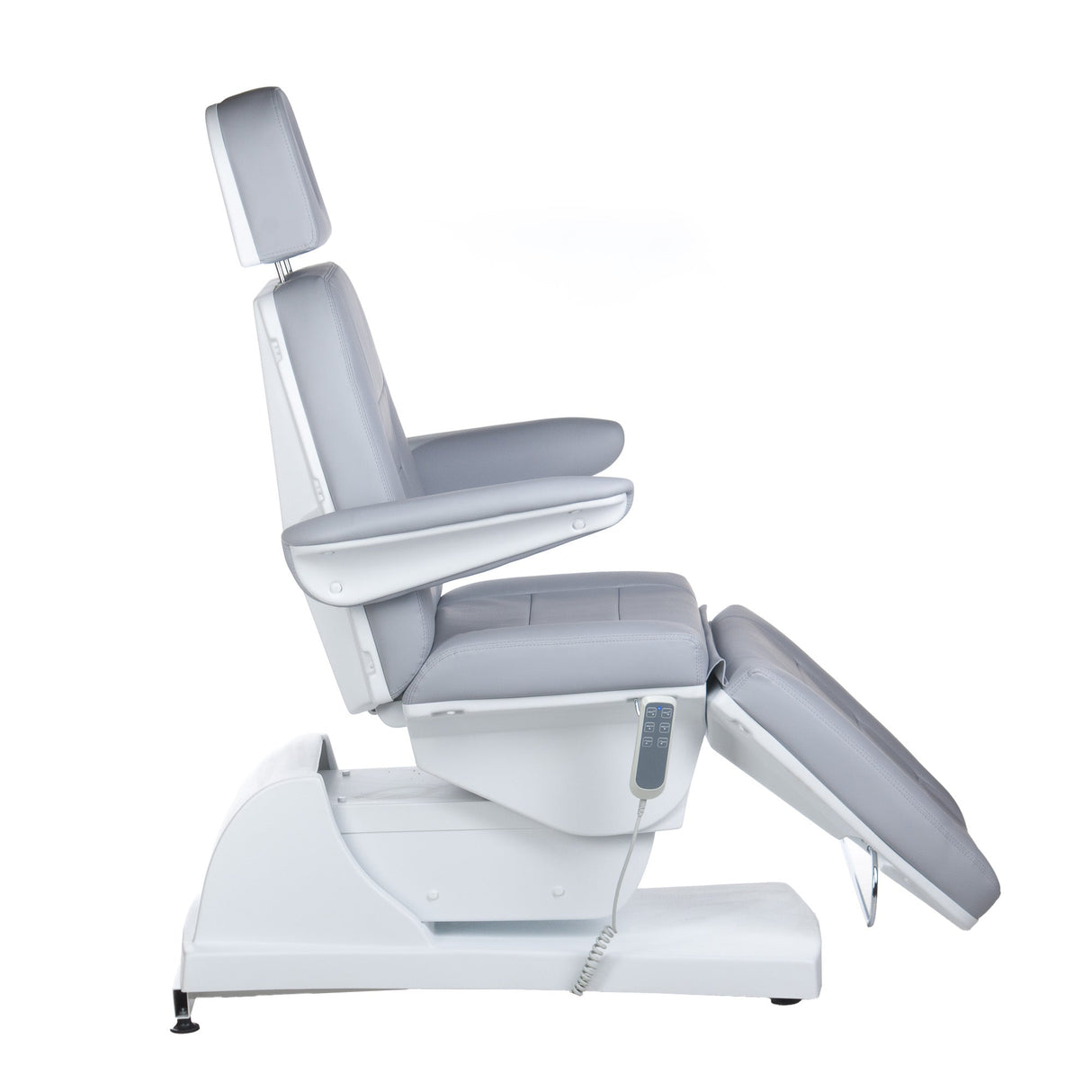 Electric cosmetic chair Bologna BG-228 gray by Beauty System, featuring adjustable height and padded upholstery for beauty treatments.