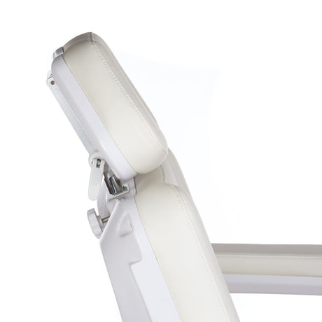 White electric cosmetic chair BR-6686 by Beauty System with padded seat, backrest, and adjustable headrest for salon treatments.