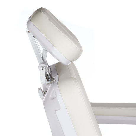 Electric cosmetic chair by Beauty System in light grey with adjustable features, ideal for beauty salons and spa treatments.