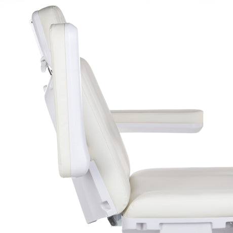 White Beauty System electric cosmetic chair heated BR-6686 with padded seat and adjustable backrest for professional beauty treatments