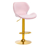 4Rico Bar Hocker QS-B15 velvet pink - BVShop