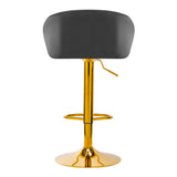 4Rico Bar Hocker QS-B16G velvet gray - BVShop