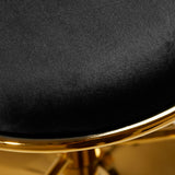 4Rico Bar Hocker QS-B313a black velvet - BVShop