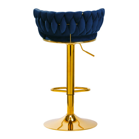 4Rico Bar Hocker QS-B313a navy velvet - BVShop