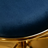 4Rico Bar Hocker QS-B313a navy velvet - BVShop