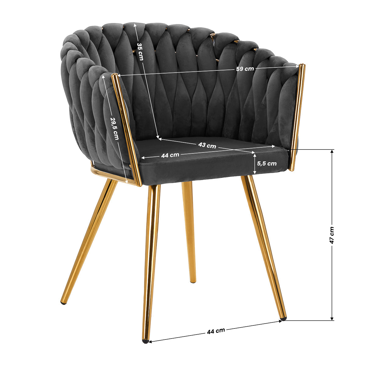 4Rico chair QS-GW06G gray - BVShop