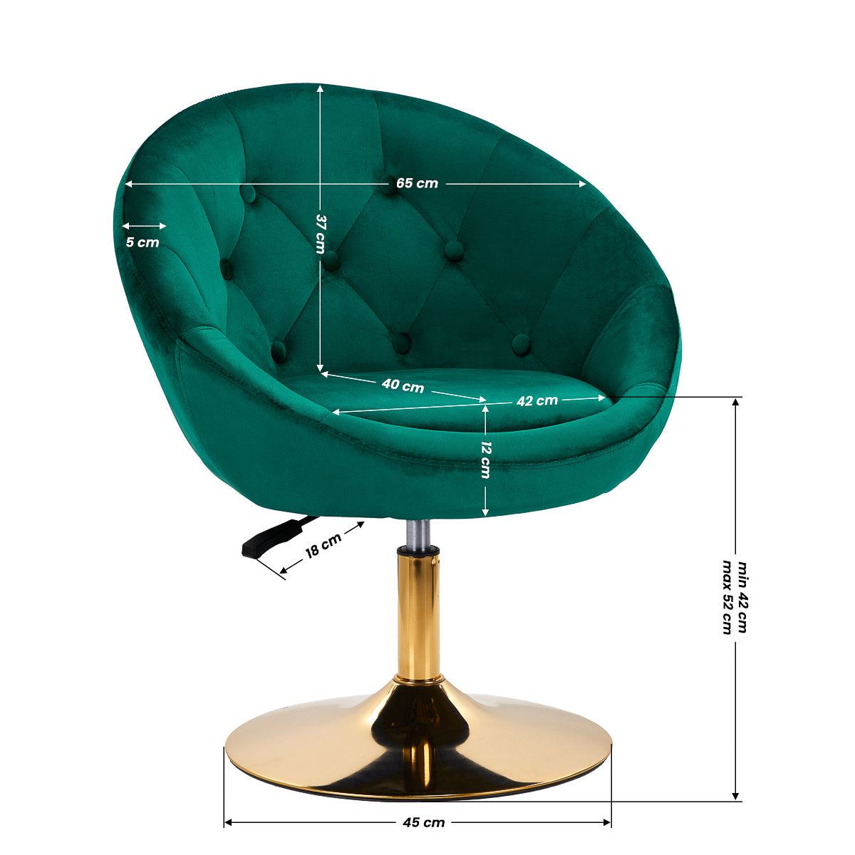 4Rico swivel chair QS-BL12G green - BVShop