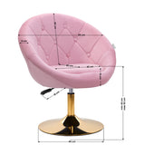4Rico swivel chair QS-BL12G pink - BVShop