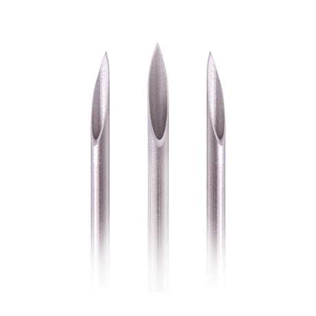 Pack of 50 Killer Ink precision straight piercing needles for professional tattooing and body piercing procedures.