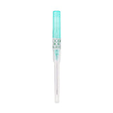 Sterilized BVShop I.V. catheter piercing needle for medical use, single sterile needle on a white background
