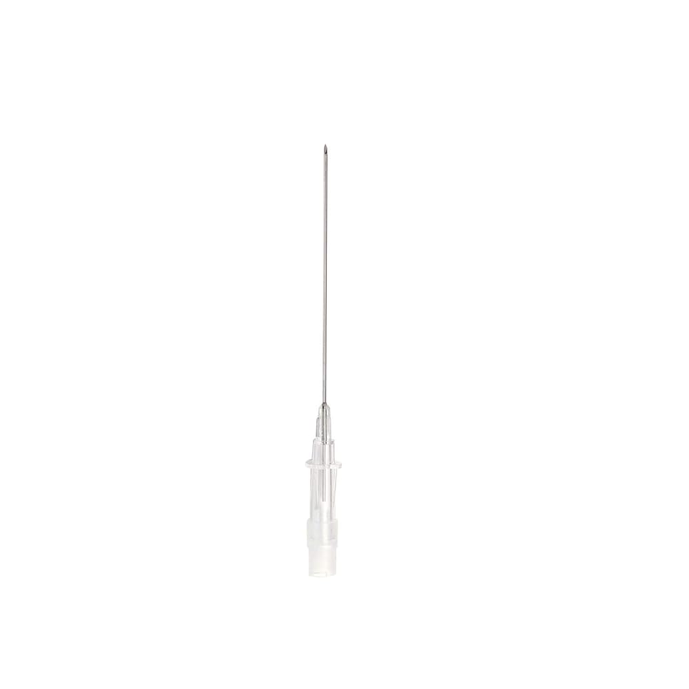 Sterilized I.V. catheter piercing needle by BVShop, single sterile medical needle for vein access and infusion procedures.
