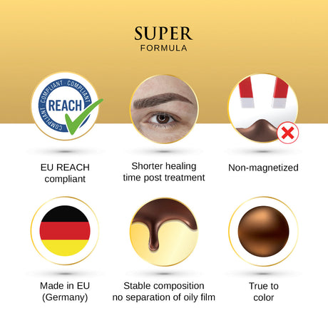 PhiBrows SUPER Brown 3 PMU & Microblading Pigment 5ml — SUPER formula information