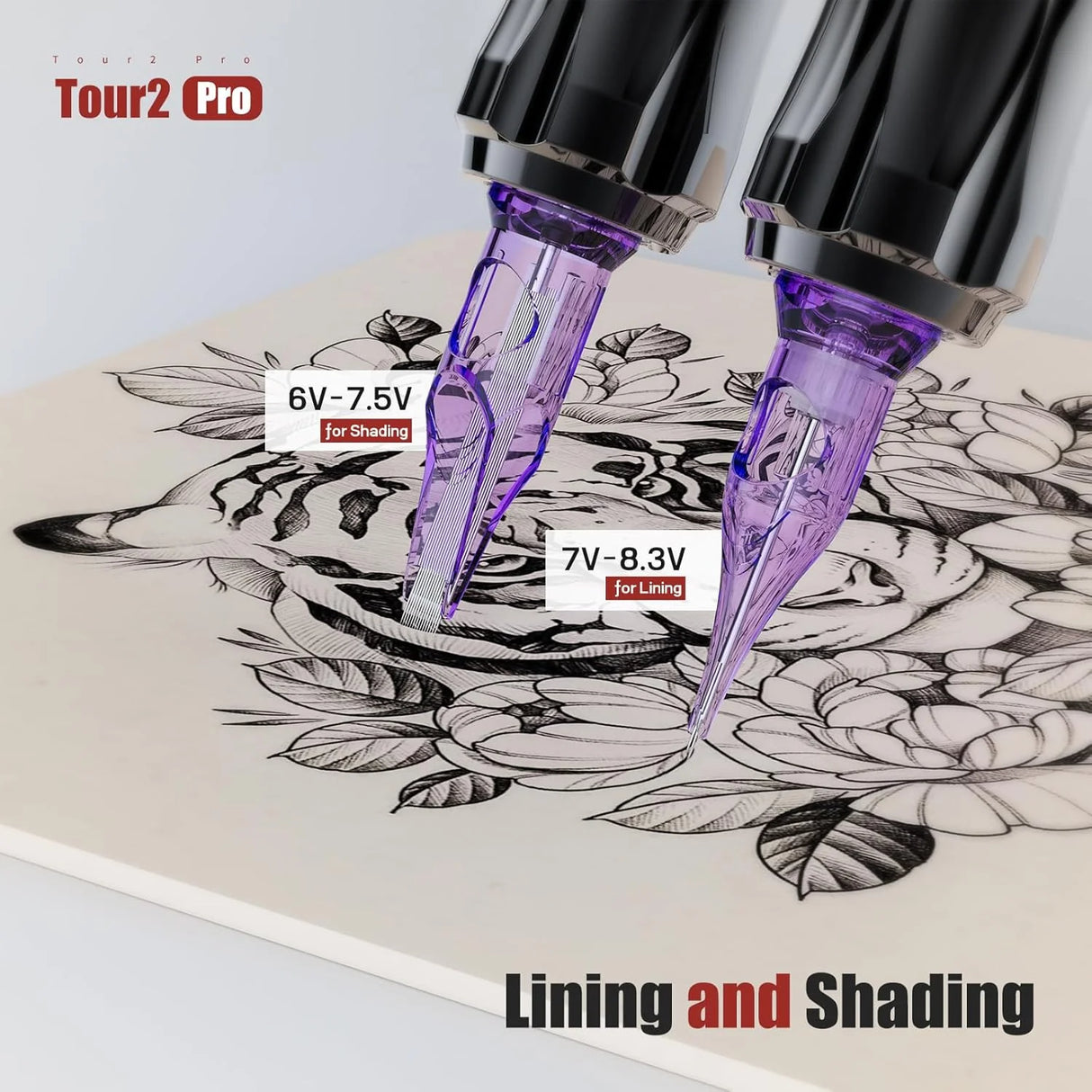 Pink Mast Tour 2 Pro wireless tattoo machine with 3.5mm stroke, shown with sleek design and professional-level craftsmanship.