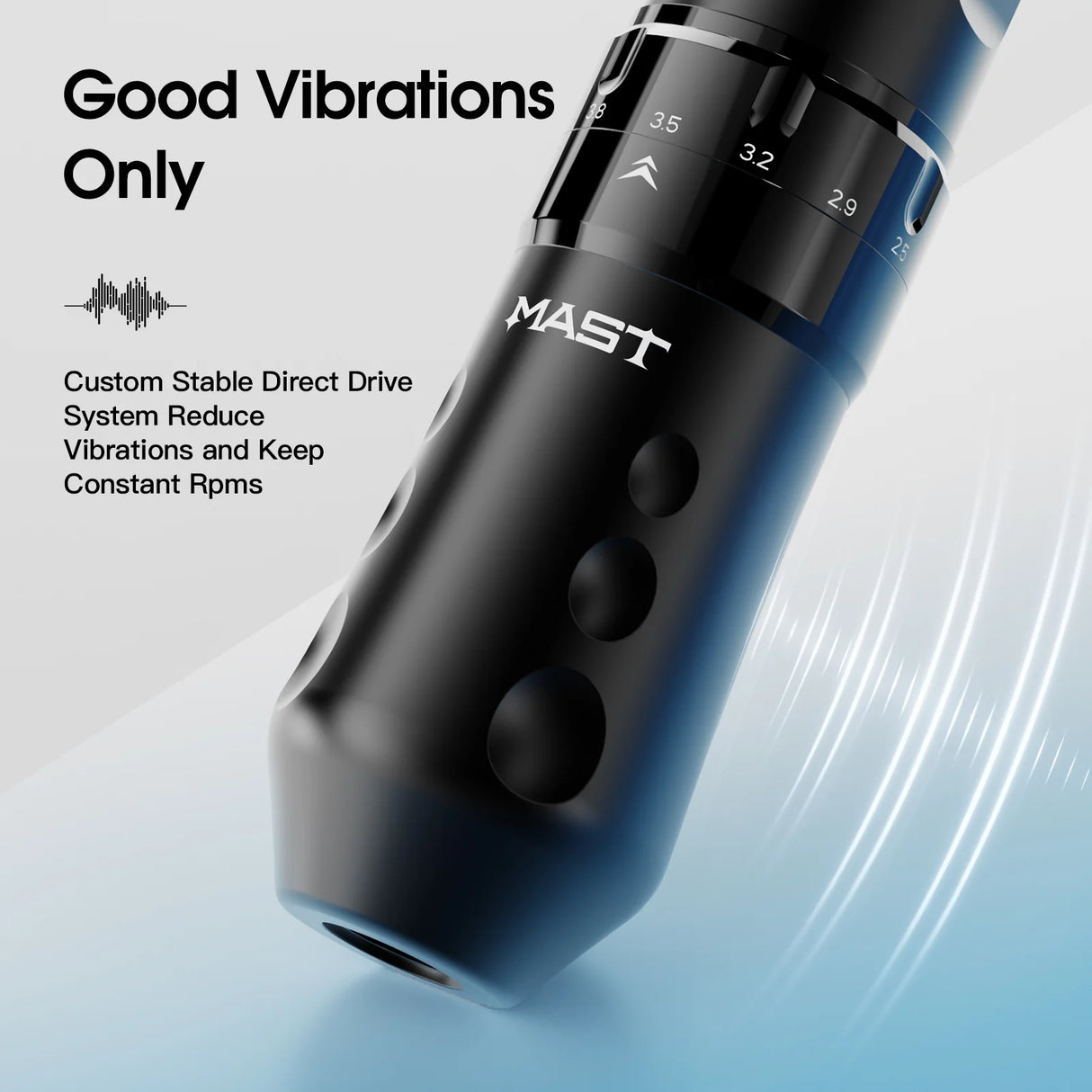 Mast Flip 4 Pro Wireless Tattoo Machine in black with sleek design and ergonomic grip for precise tattooing.