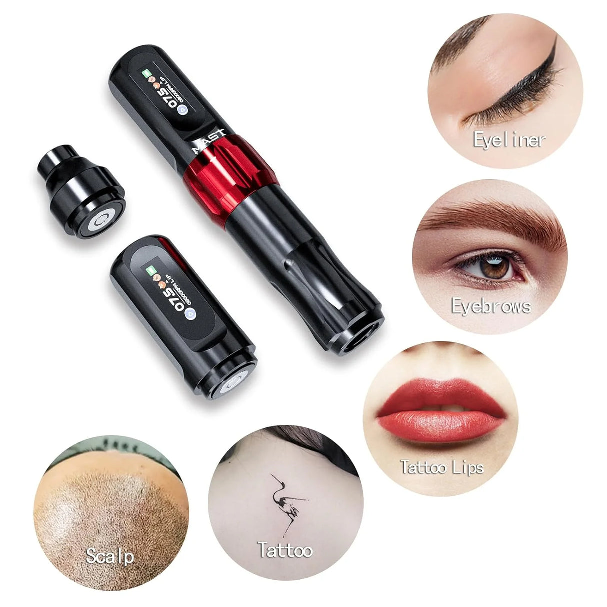 Mast Tour 2 Pro wireless pink tattoo machine with 3.5mm stroke, sleek design and professional-grade equipment.