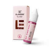 Close-up of The Pigment x ELANORE Real Love Pigment 15ml packaging with lips illustration on a black background.