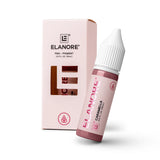 The Pigment x ELANORE Caramella Pigment 15ml in packaging, featuring a lip product with caramel-colored design and branding.
