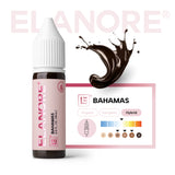 Close-up of The Pigment X ELANORE Bahamas Pigment 15ml bottle with detailed label and vibrant blue color.