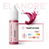 Close-up of The Pigment x ELANORE Temptation Pigment 15ml jar with detailed label and vibrant color inside.