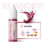 Close-up of The Pigment x ELANORE In Love Pigment in a 15ml jar, showcasing the vibrant, shimmery cosmetic pigment with a glossy lid.