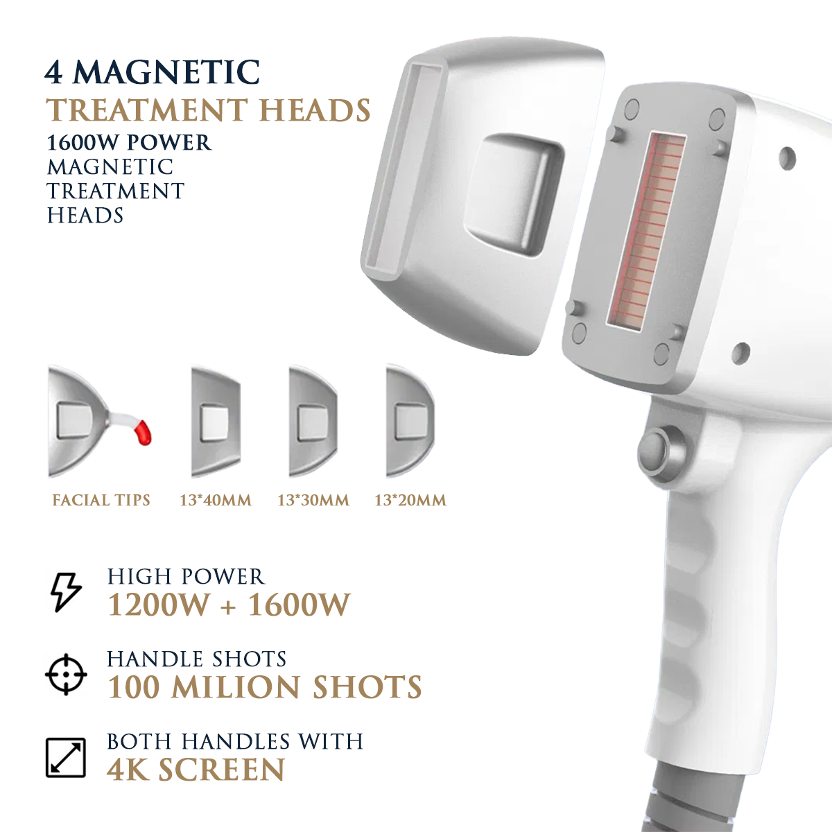 Skin Monarch Quantum Pro diode and picosecond laser device with sleek design and control panel for advanced skin treatments.