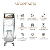 Skin Monarch Quantum Pro diode and picosecond laser device, showing the sleek, modern laser equipment for skin treatments.