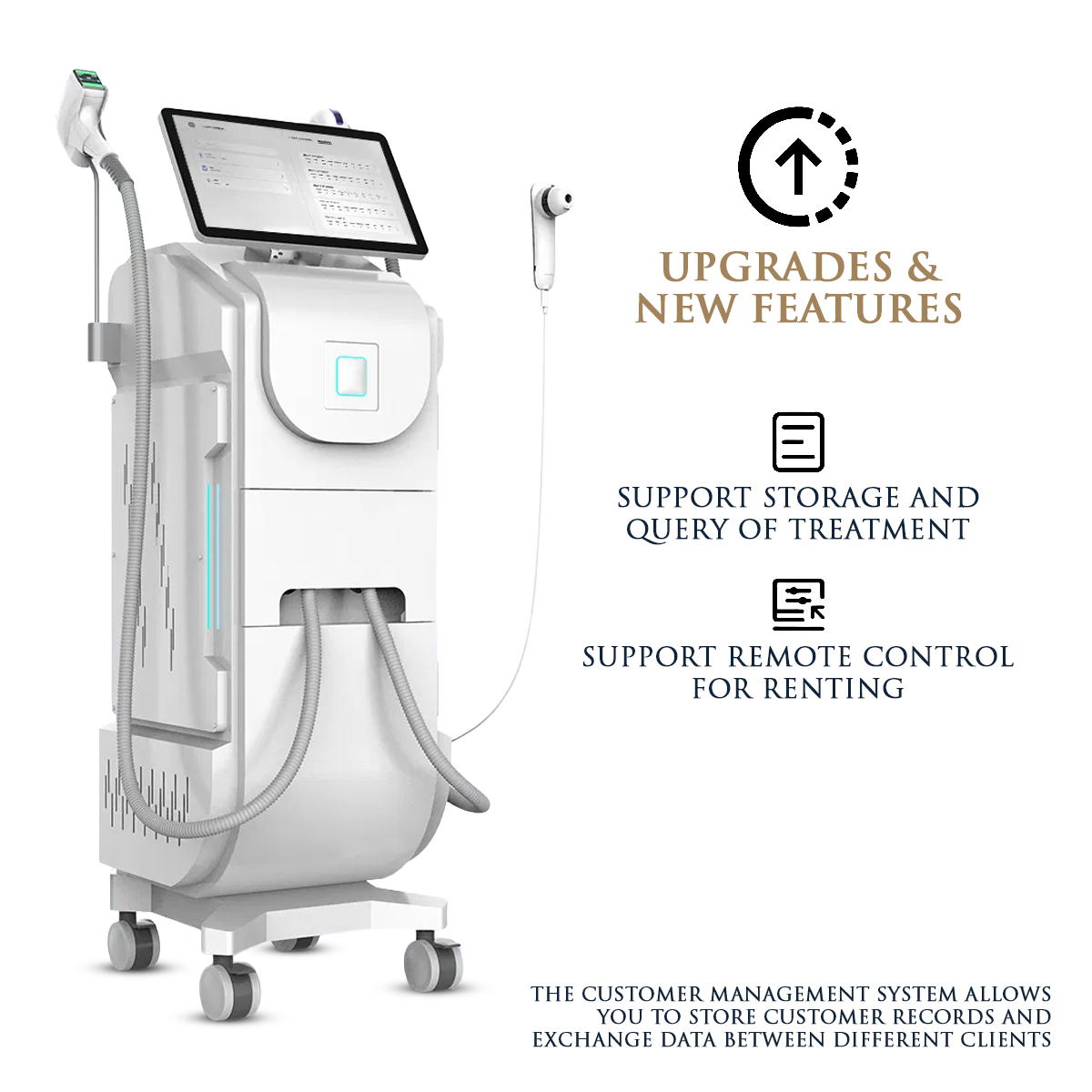 Skin Monarch Quantum Pro diode and picosecond laser device with advanced technology for skin treatment.