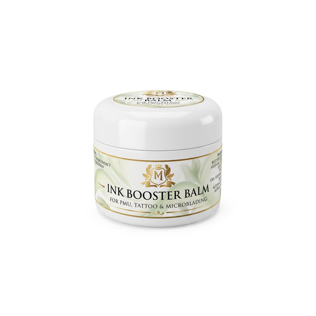 Skin Monarch Ink Booster Balm 30ml, κλειστό λευκό βαζάκι με μπροστινή ετικέτα