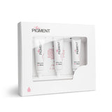 The Pigment Microblading Pigments Collection featuring three 10ml bottles of natural eyebrow pigment shades by The Pigment.