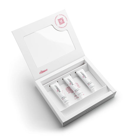 The Pigment Microblading Pigments Collection with three 10ml bottles of natural and vibrant tattoo pigments from The Pigment.